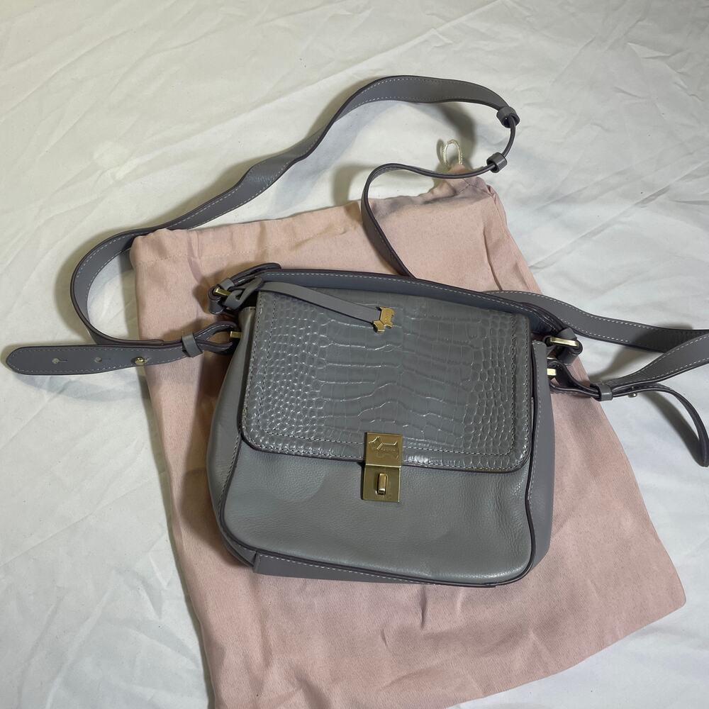 Radley London Two-Tone Leather Crossbody Bag - Gray